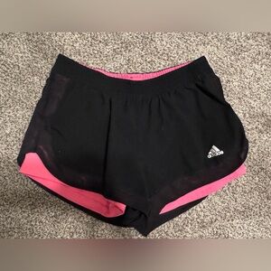 Adidas Women's Athletic Shorts in Black and Pink